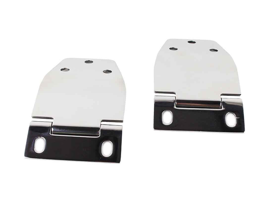 Kentrol 30421 Liftgate Hinge Pair for 1977-1986 Jeep CJ7 - Polished Silver