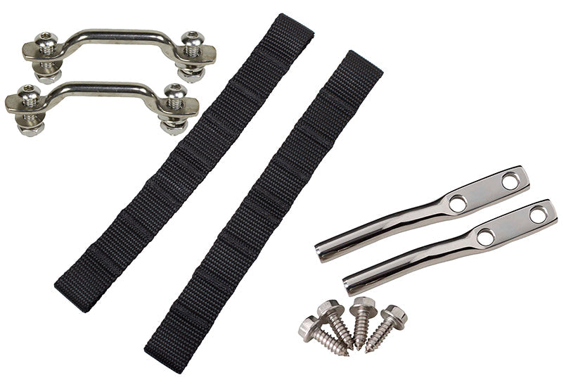 Kentrol 30724 Door Strap Kit for 1997-2006 Jeep Wrangler TJ LJ - Polished Silver