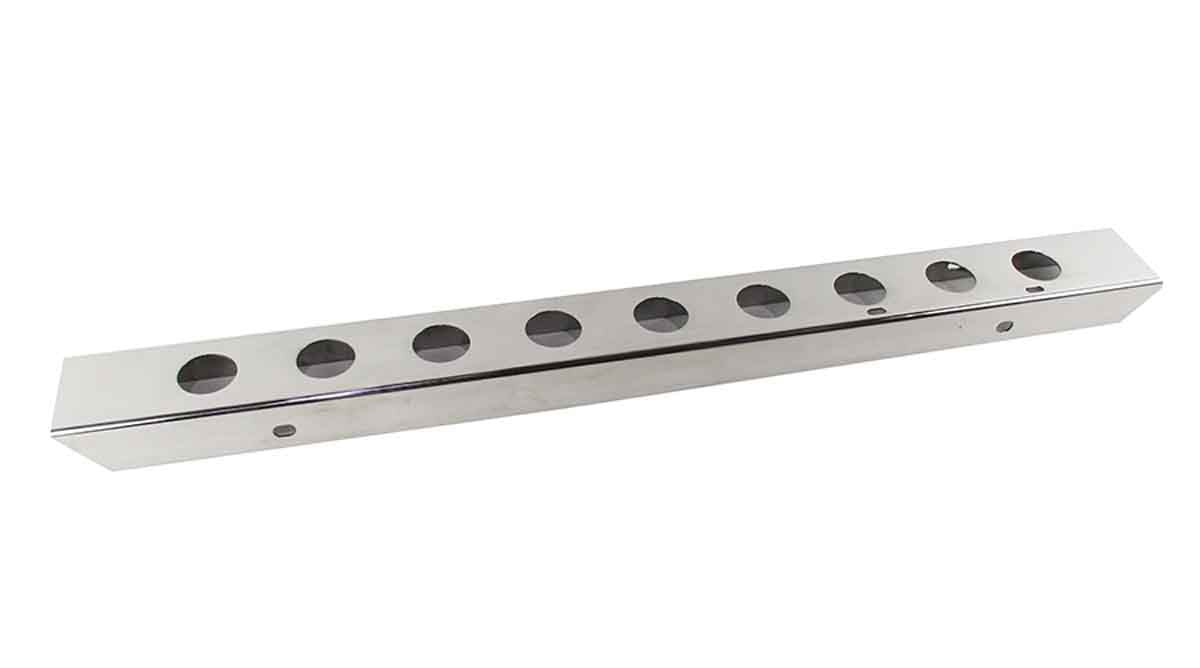 Kentrol 30428 42in Front Bumper with License Plate Holes for 1955-1986 Jeep CJ5 CJ7 CJ8 - Polished Silver