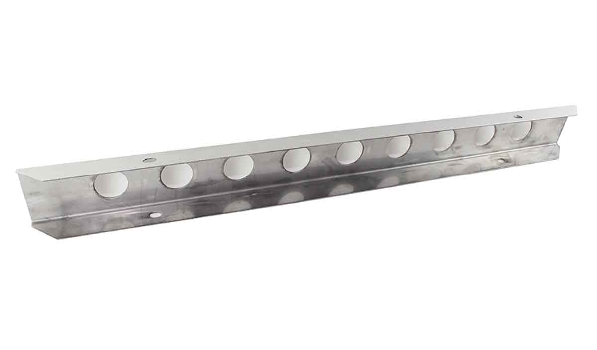 Kentrol 30428 42in Front Bumper with License Plate Holes for 1955-1986 Jeep CJ5 CJ7 CJ8 - Polished Silver