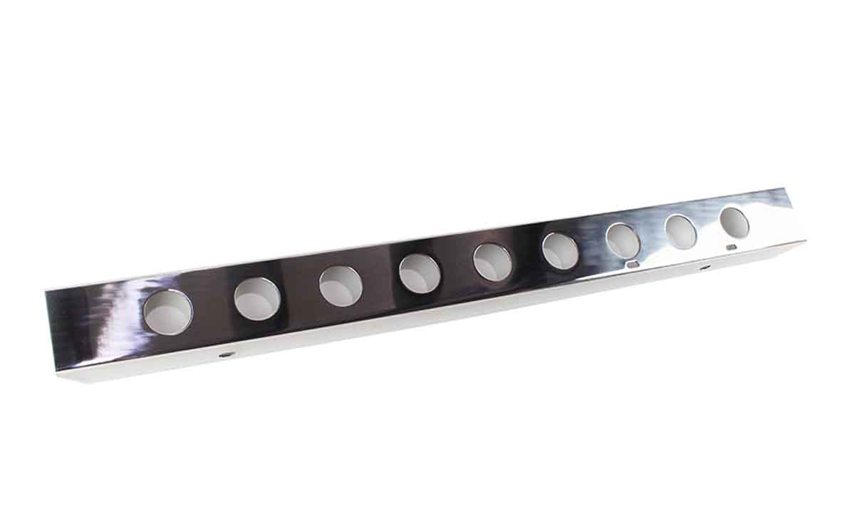 Kentrol 30428 42in Front Bumper with License Plate Holes for 1955-1986 Jeep CJ5 CJ7 CJ8 - Polished Silver