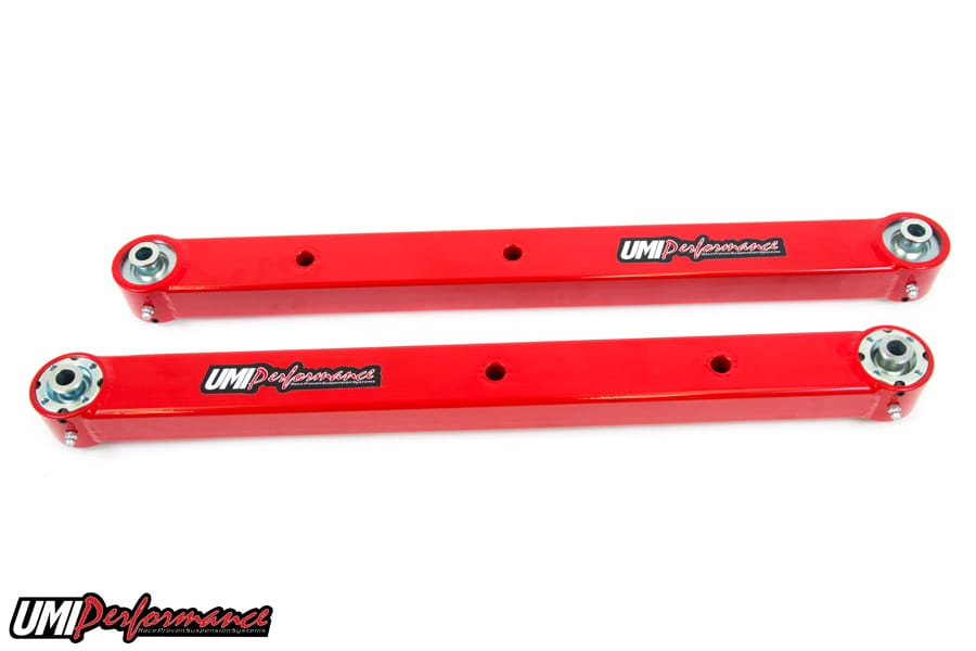 UMI Performance 3042-R Boxed Lower Control Arms with Dual Roto-Joints Red
