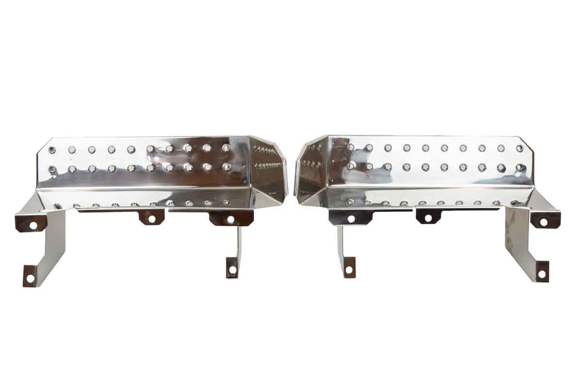 Kentrol 30432 Side Steps Pair for 1976-1995 Jeep CJ Wrangler YJ - Polished Silver