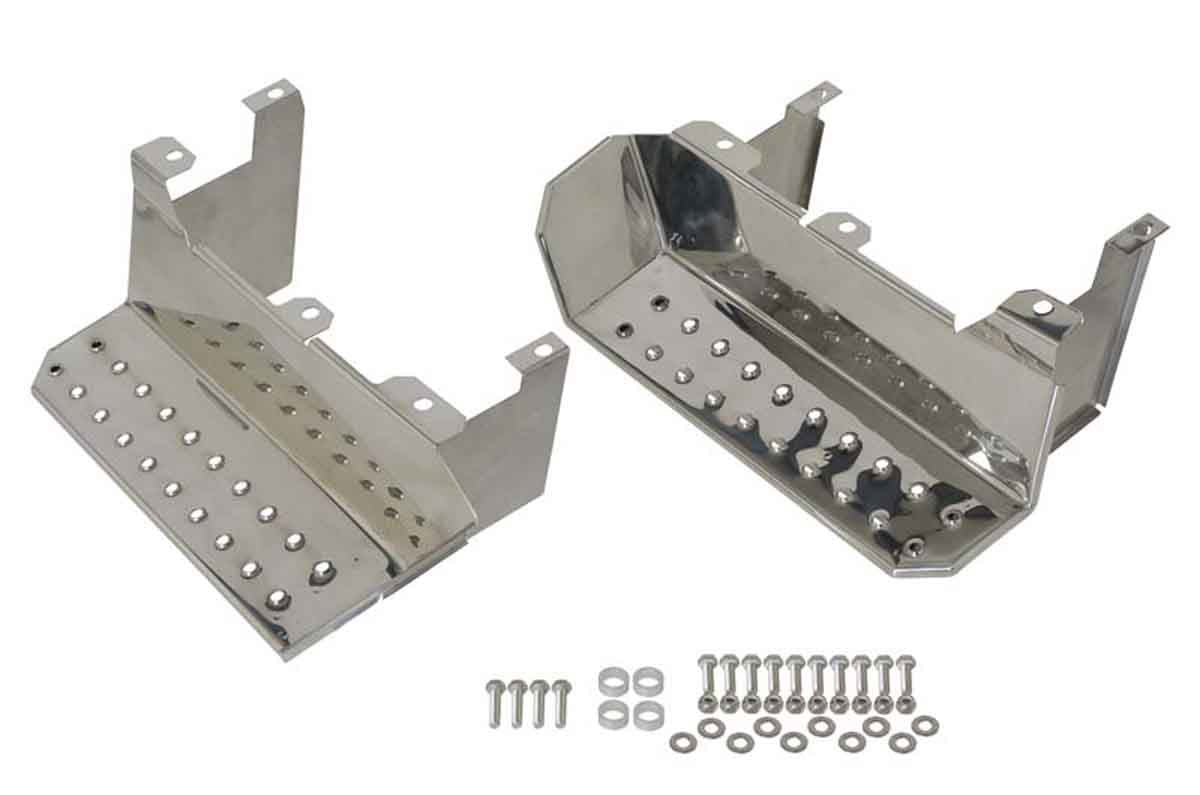 Kentrol 30432 Side Steps Pair for 1976-1995 Jeep CJ Wrangler YJ - Polished Silver