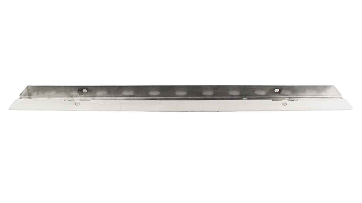 Kentrol 30436 54in Front Bumper with License Plate Holes for 1987-1995 Jeep Wrangler YJ - Polished Silver