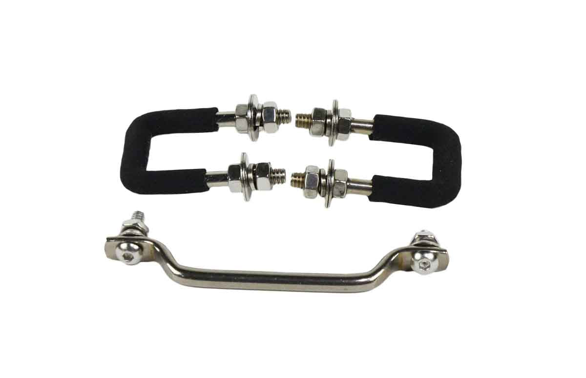 Kentrol 30439 Windshield Tie Down Kit for 1987-1995 Jeep Wrangler YJ - Polished Silver