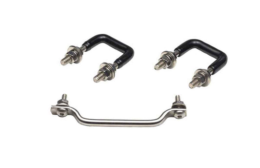 Kentrol 30439 Windshield Tie Down Kit for 1987-1995 Jeep Wrangler YJ - Polished Silver