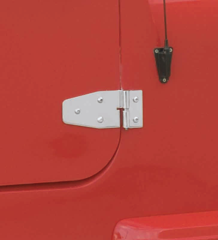 Kentrol 30441 Half Door Hinge Set 4 Piece for 1987-1995 Jeep Wrangler YJ - Polished Silver