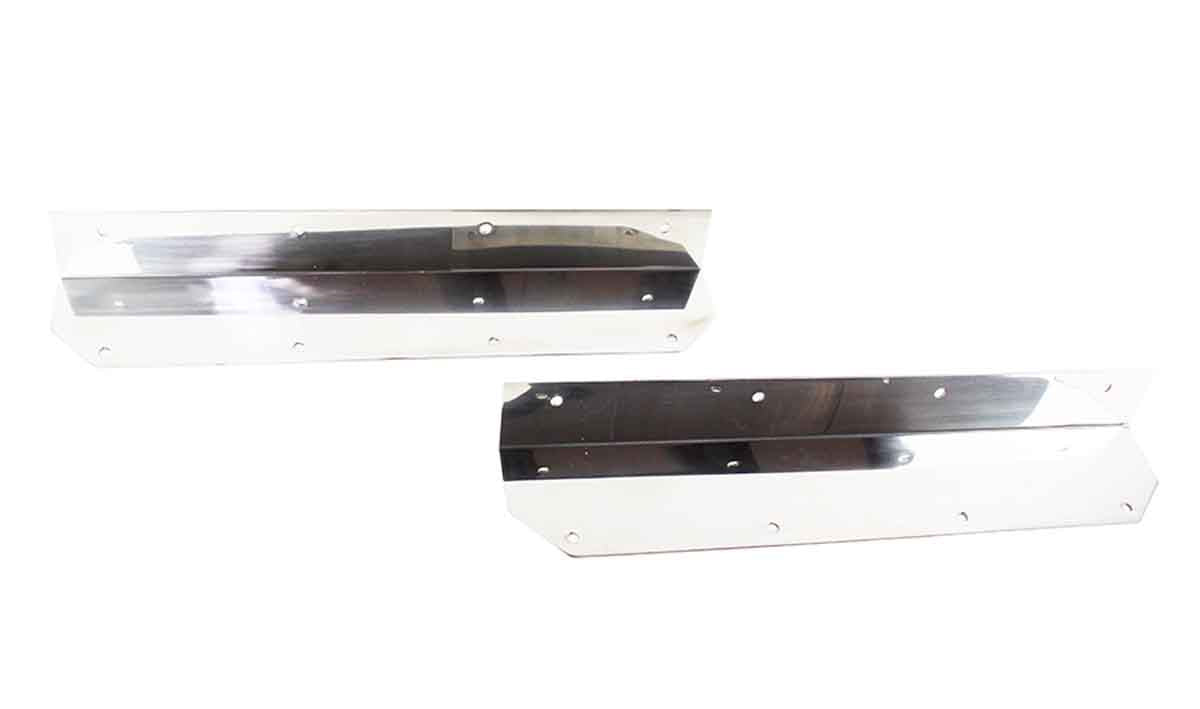 Kentrol 30447 Step Cover Inlays Pair for 1987-1995 Jeep Wrangler YJ - Polished Silver