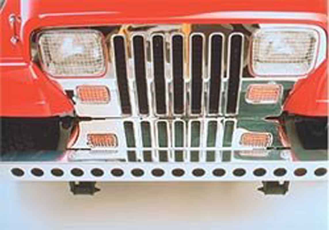 Kentrol 30456 Frame Cover for 1987-1995 Jeep Wrangler YJ - Polished Silver