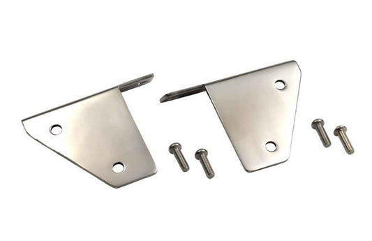 Kentrol 30461 Spot Light Brackets Pair for 1976-1995 Jeep CJ Wrangler YJ - Polished Silver