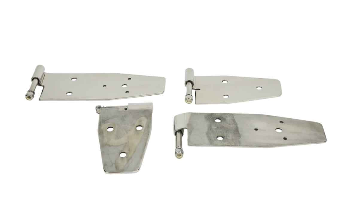 Kentrol 30469 Hardtop Door Hinge Set 4 Piece for 1987-1995 Jeep Wrangler YJ - Polished Silver
