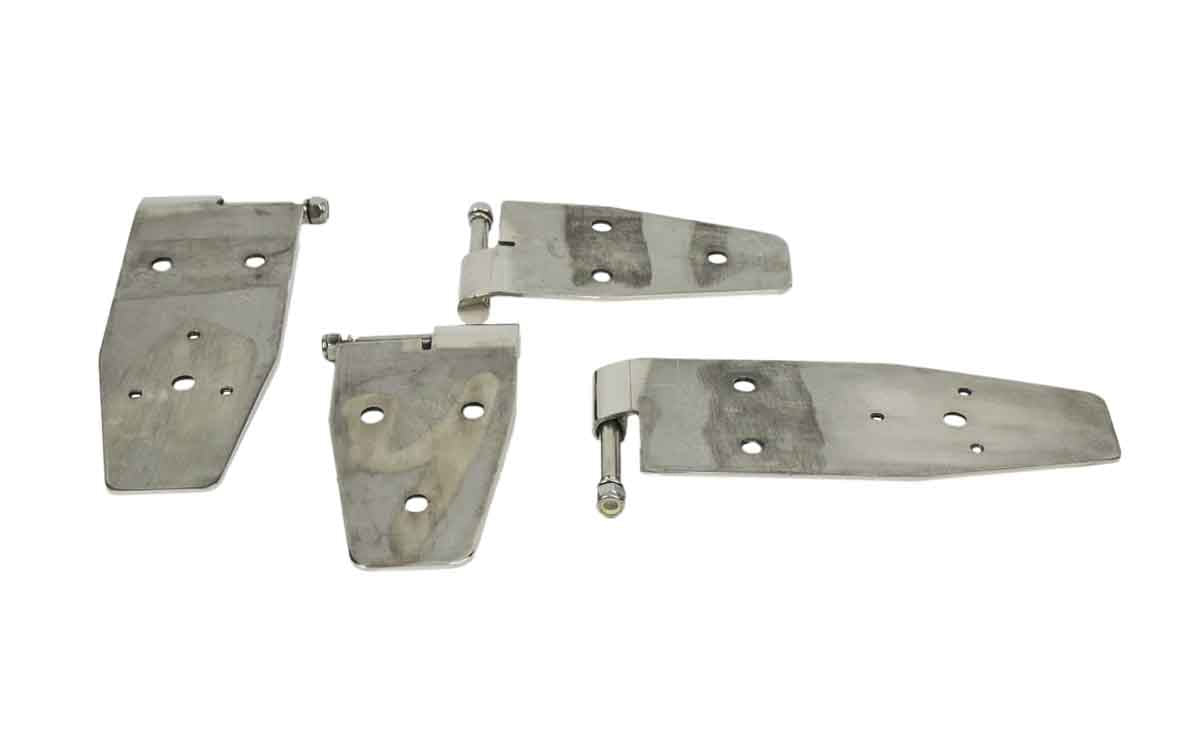 Kentrol 30469 Hardtop Door Hinge Set 4 Piece for 1987-1995 Jeep Wrangler YJ - Polished Silver