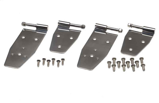 Kentrol 30469 Hardtop Door Hinge Set 4 Piece for 1987-1995 Jeep Wrangler YJ - Polished Silver