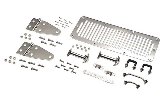 Kentrol 30470 Hood Kit for 1978-1995 Jeep CJ Wrangler YJ - Polished Silver