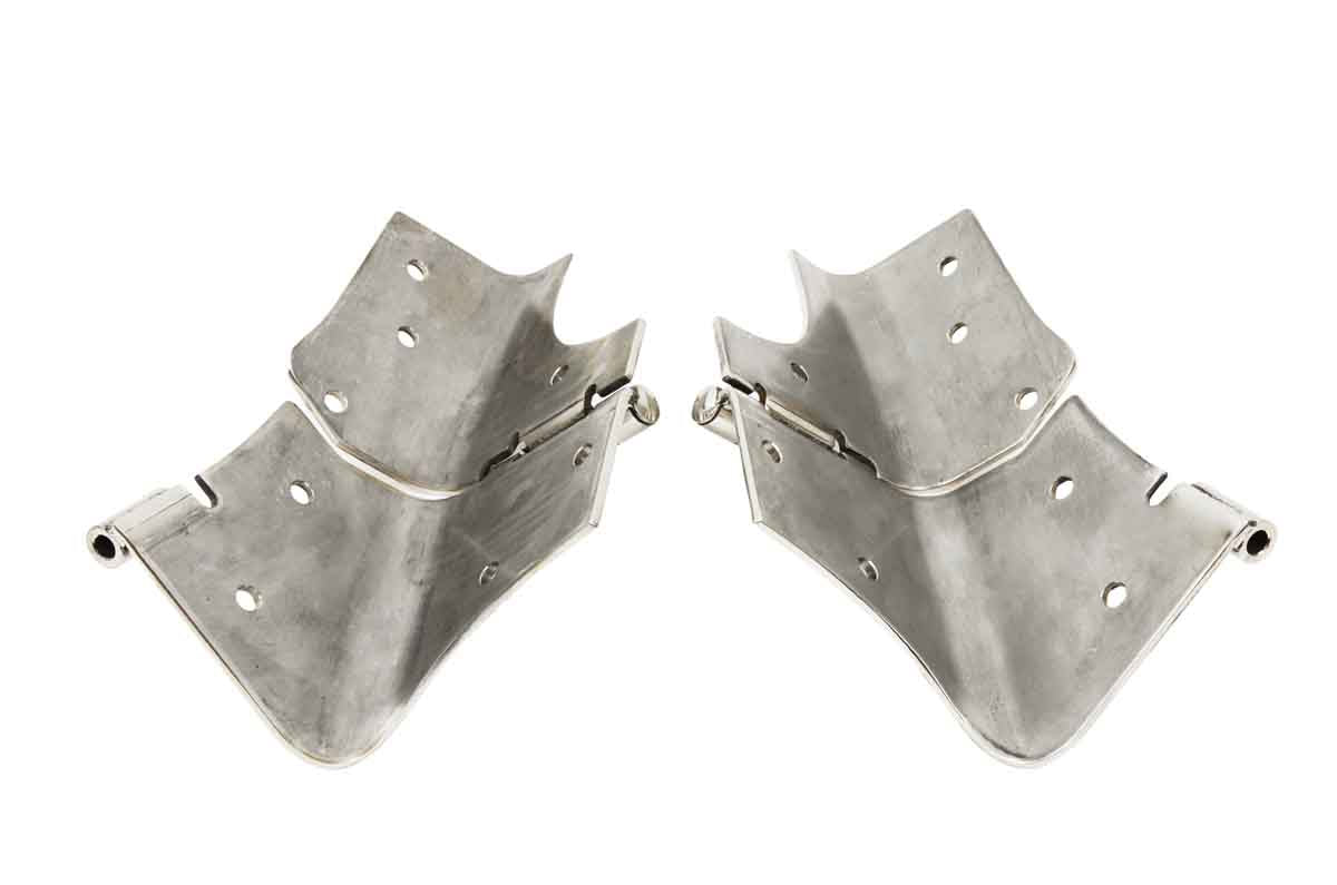Kentrol 30477 Windshield Hinge Pair for 1997-2006 Jeep Wrangler TJ LJ - Polished Silver