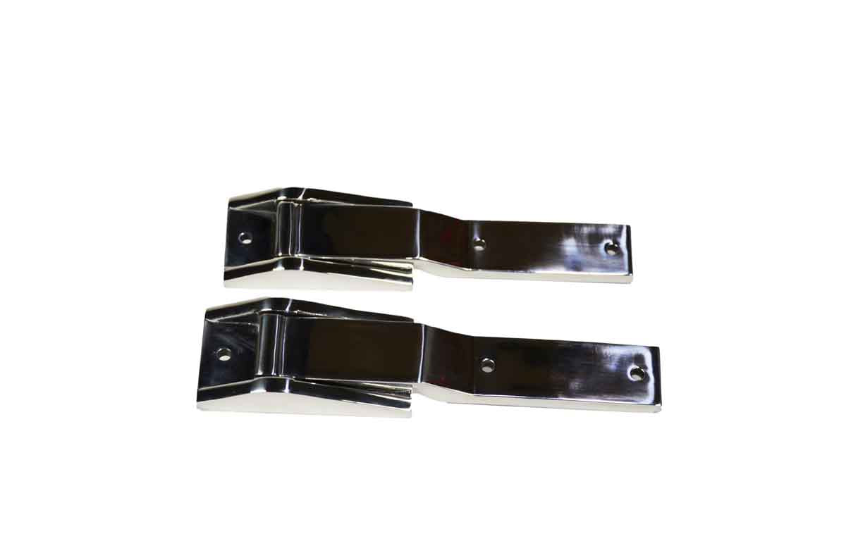 Kentrol 30478 Tailgate Hinge Pair for 1997-2006 Jeep Wrangler TJ LJ - Polished Silver