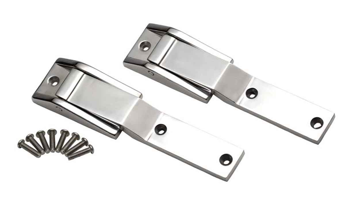 Kentrol 30478 Tailgate Hinge Pair for 1997-2006 Jeep Wrangler TJ LJ - Polished Silver