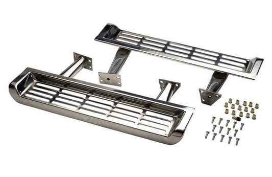 Kentrol 30491 Side Steps Pair for 1997-2000 Jeep Wrangler TJ - Polished Silver