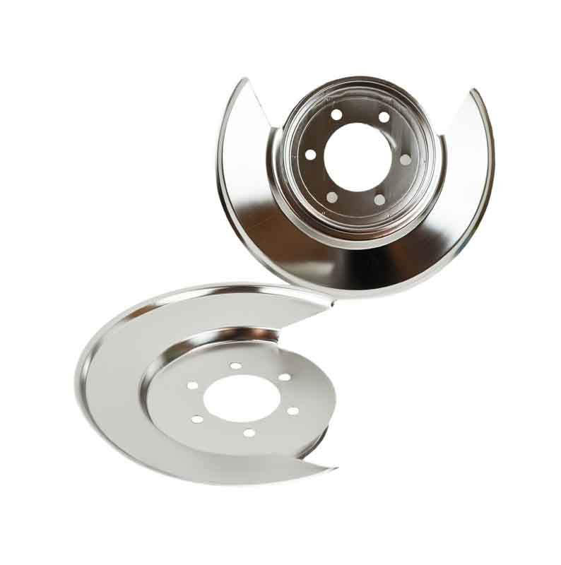 Kentrol 30501 Disc Brake Dust Covers Pair for 1976-1977 Jeep CJ5 CJ7 - Polished Silver
