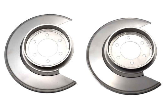 Kentrol 30501 Disc Brake Dust Covers Pair for 1976-1977 Jeep CJ5 CJ7 - Polished Silver
