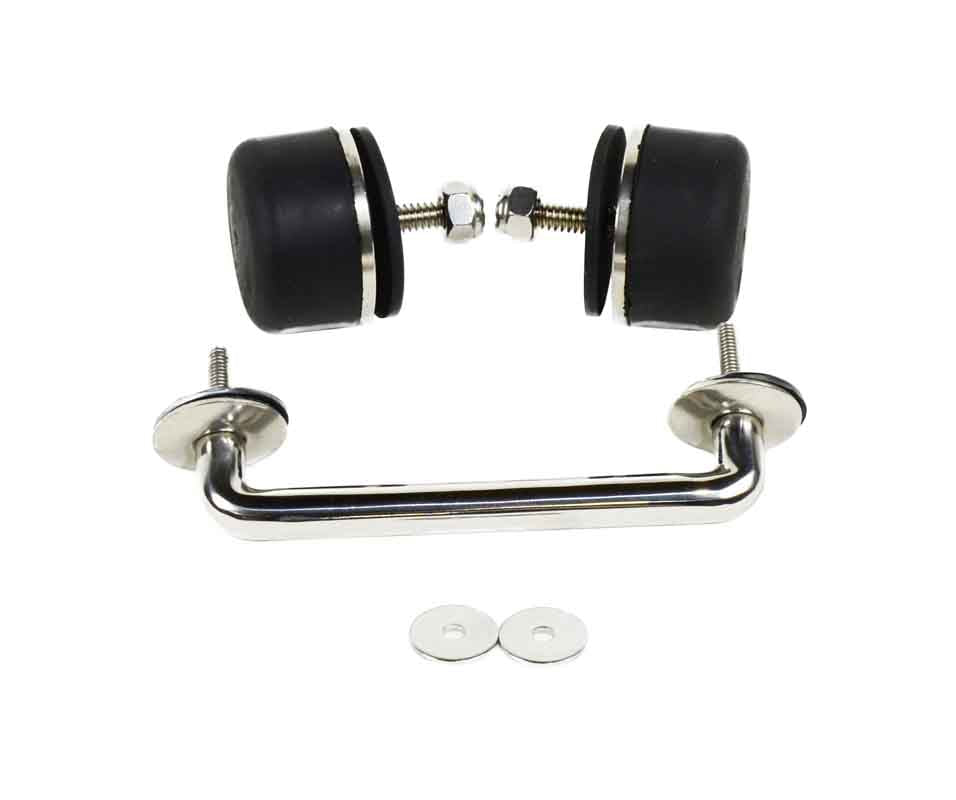 Kentrol 30503 Windshield Tie Down Kit for 1997-2018 Jeep Wrangler TJ LJ JK - Polished Silver