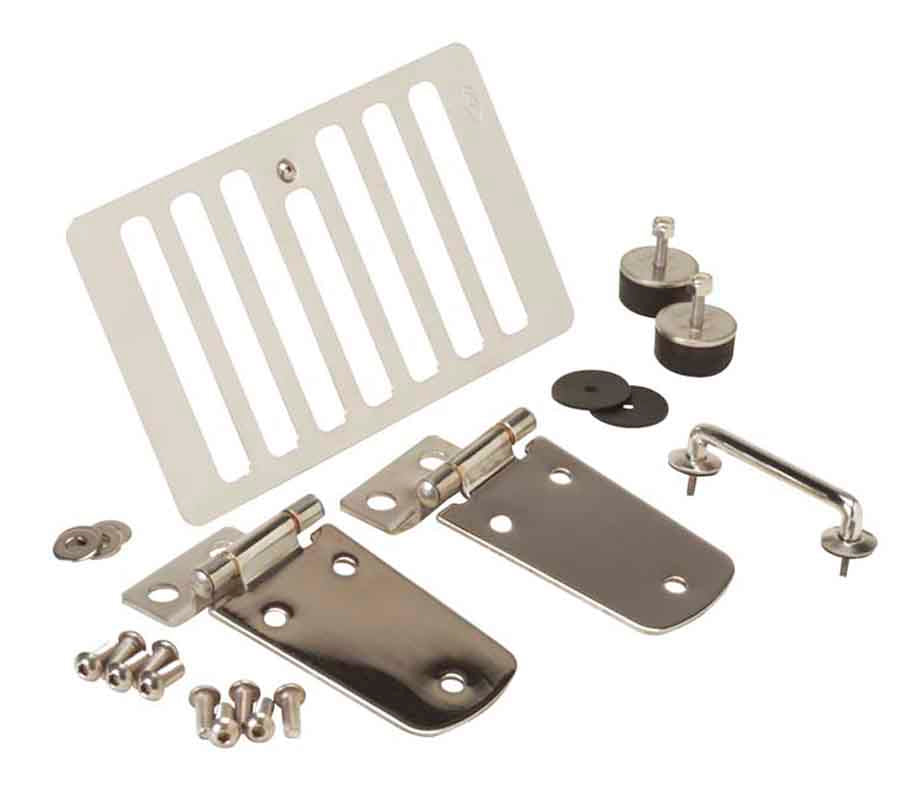 Kentrol 30504WHC Hood Kit without Hood Catch for 1997-2006 Jeep Wrangler TJ LJ - Polished Silver