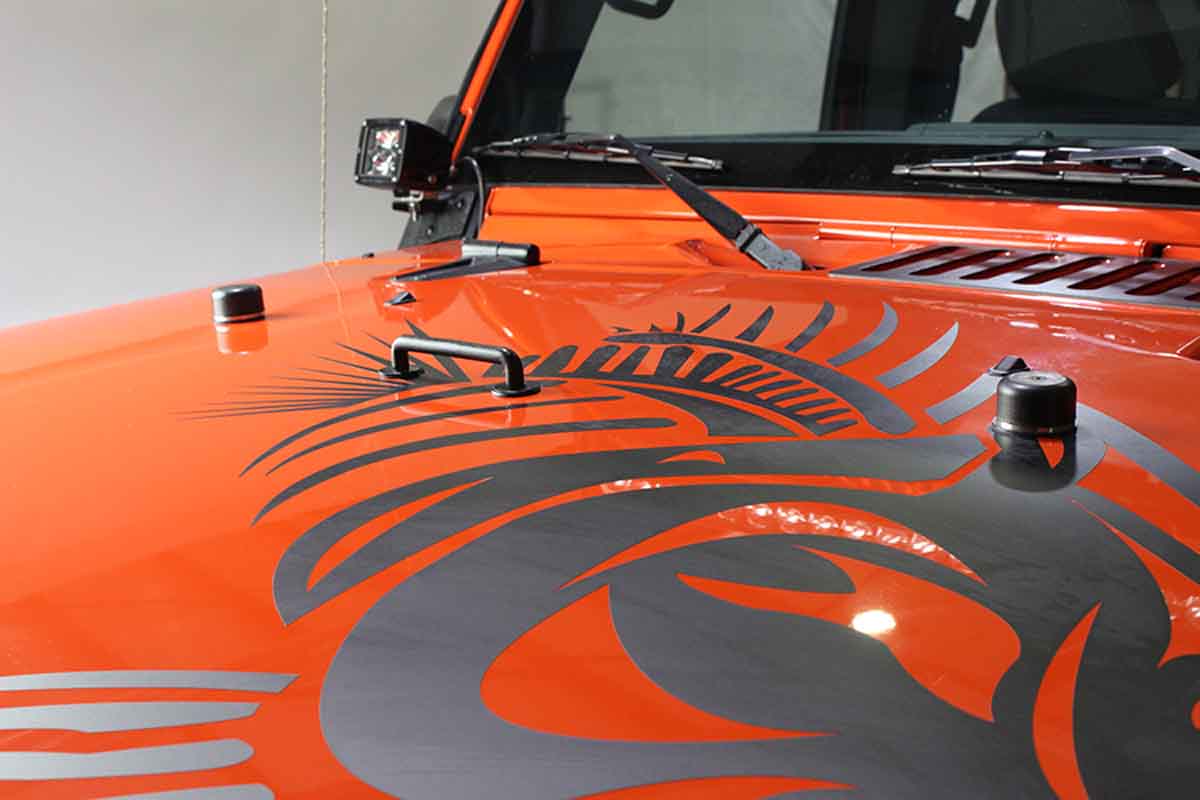 Kentrol 30506 Hood Bumpers for 1997-2018 Jeep Wrangler TJ LJ JK - Polished Silver