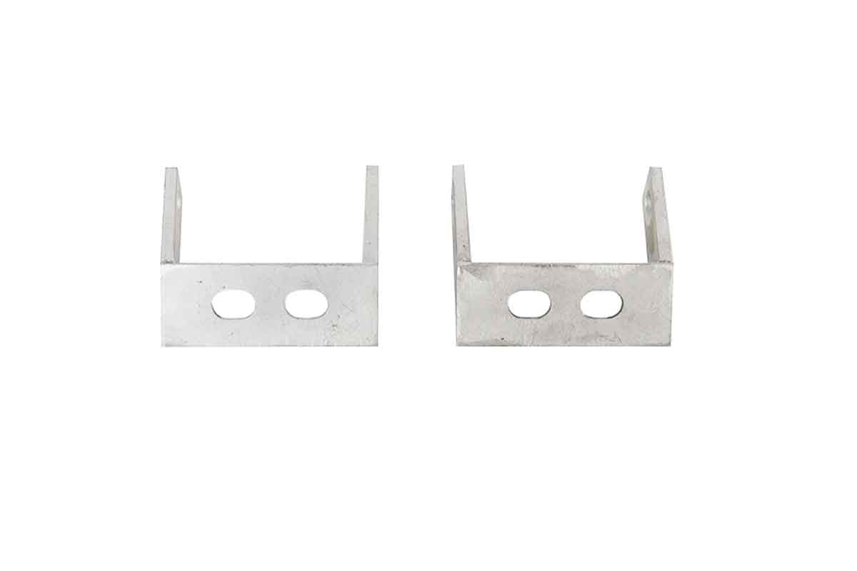 Kentrol 30508 Rear Bumper Brackets Pair for 1955-1986 Jeep CJ5 CJ7 CJ8 - Polished Silver