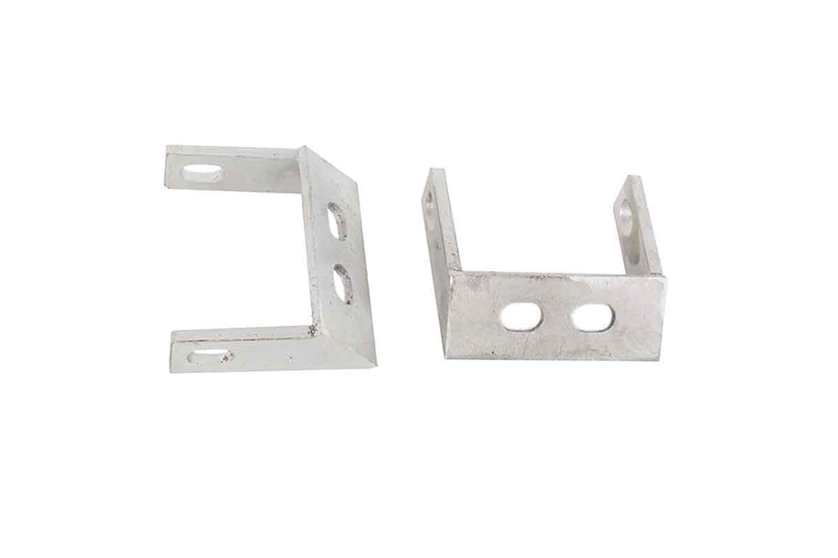 Kentrol 30508 Rear Bumper Brackets Pair for 1955-1986 Jeep CJ5 CJ7 CJ8 - Polished Silver