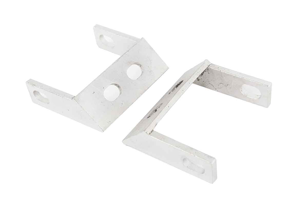 Kentrol 30508 Rear Bumper Brackets Pair for 1955-1986 Jeep CJ5 CJ7 CJ8 - Polished Silver