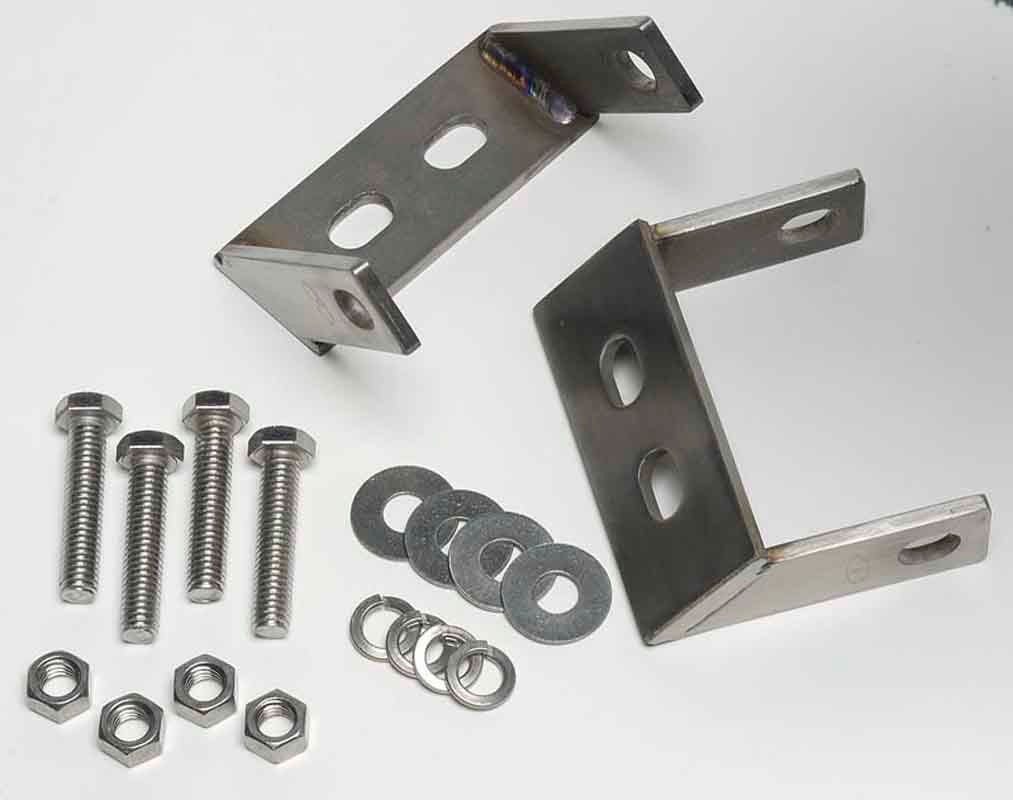 Kentrol 30508 Rear Bumper Brackets Pair for 1955-1986 Jeep CJ5 CJ7 CJ8 - Polished Silver