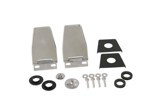 Kentrol 30516 Hardtop Liftgate Hinge Pair for 1987-2006 Jeep Wrangler YJ TJ LJ - Polished Silver