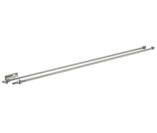 Kentrol 30517 Cowl to Grille Strut Rod Kit for 1972-1986 Jeep CJ5 CJ7 CJ8 - Polished Silver