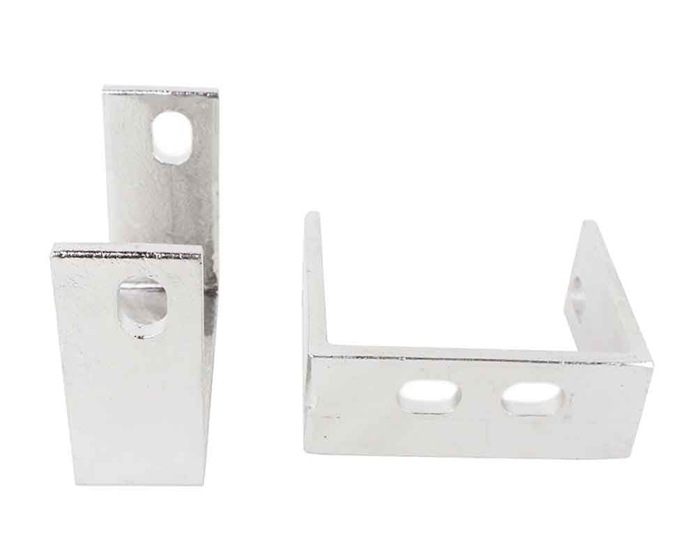Kentrol 30527 Rear Bumper Brackets Pair for 1987-1995 Jeep Wrangler YJ - Polished Silver