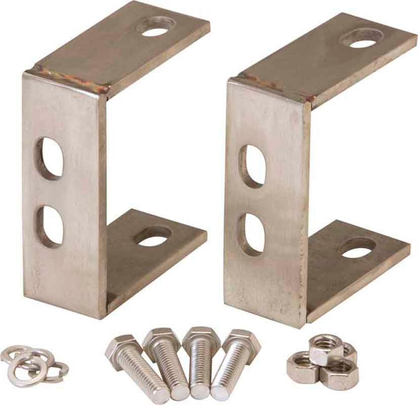 Kentrol 30527 Rear Bumper Brackets Pair for 1987-1995 Jeep Wrangler YJ - Polished Silver