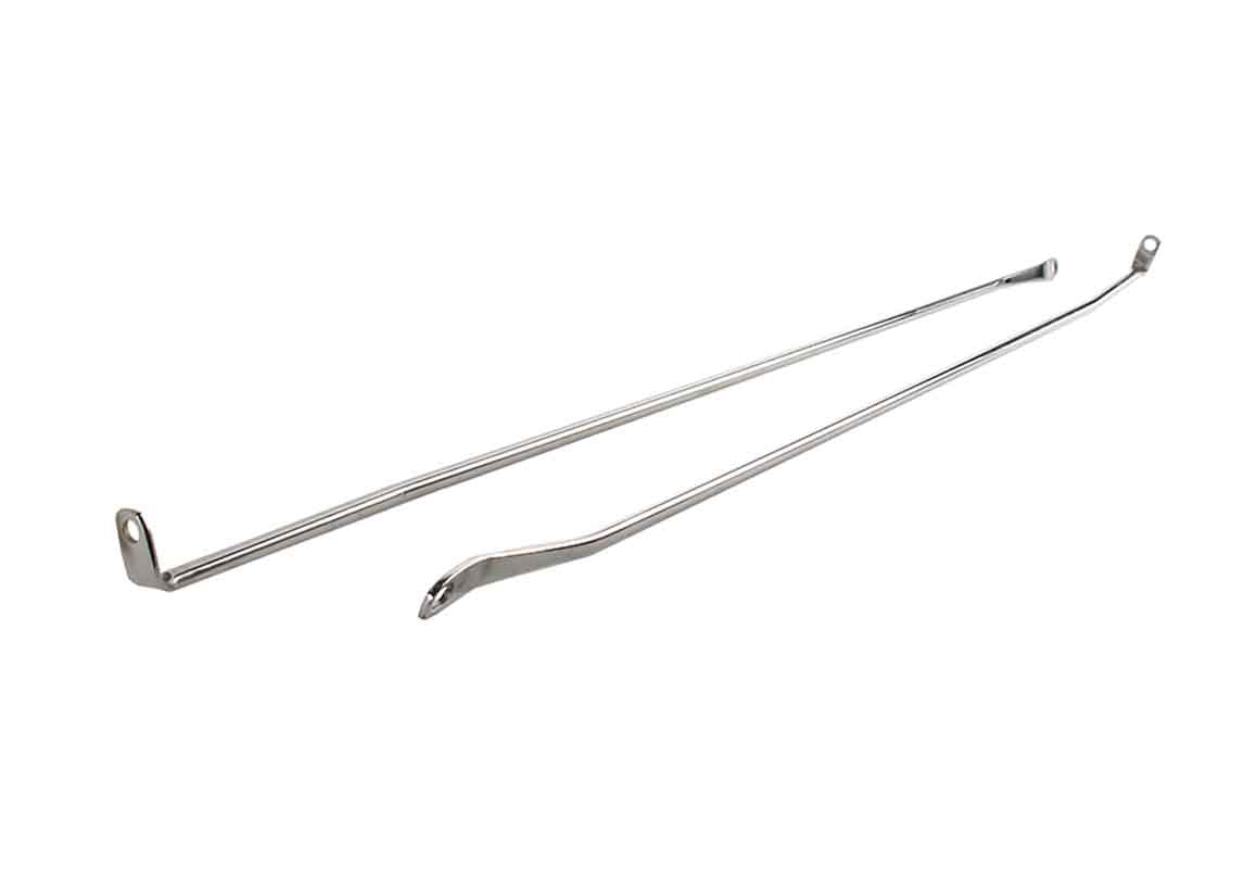 Kentrol 30529 Strut Rod Kit for 1997-2006 Jeep Wrangler TJ LJ - Polished Silver