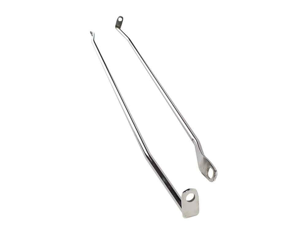 Kentrol 30529 Strut Rod Kit for 1997-2006 Jeep Wrangler TJ LJ - Polished Silver