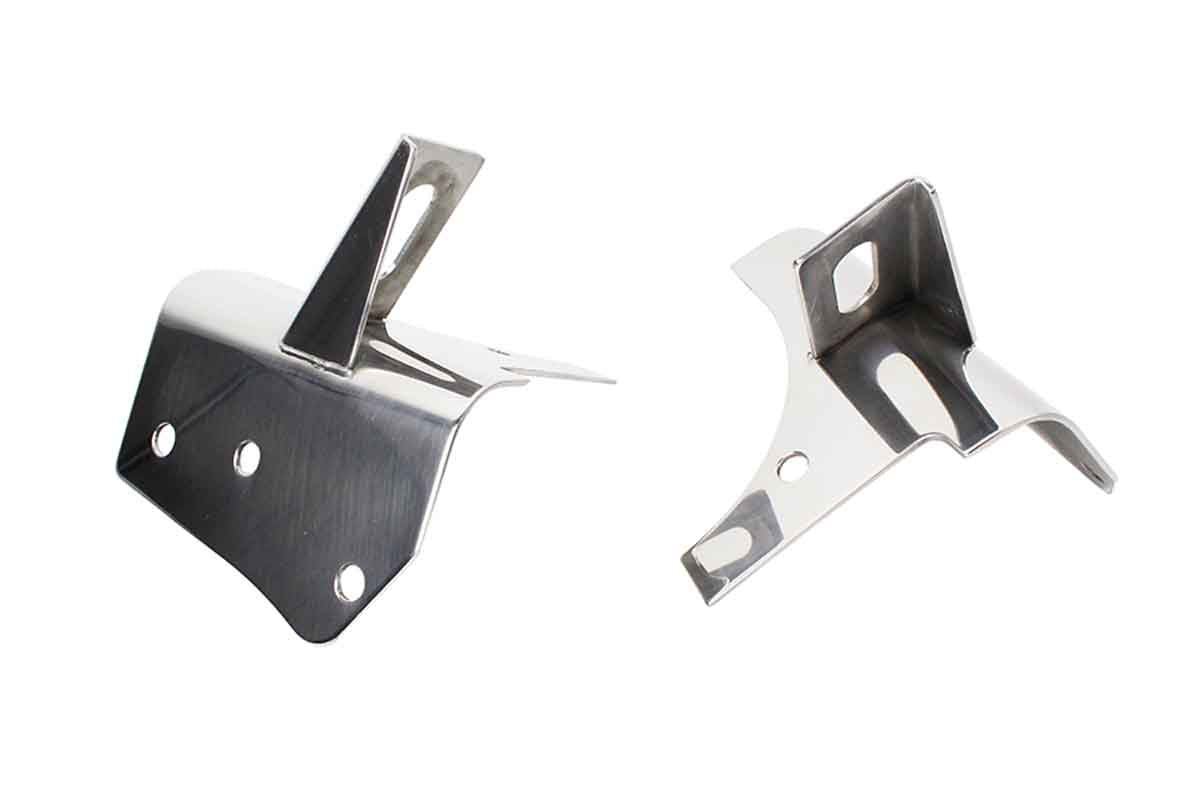 Kentrol 30532 Light Brackets Pair for 1997-2006 Jeep Wrangler TJ LJ - Polished Silver