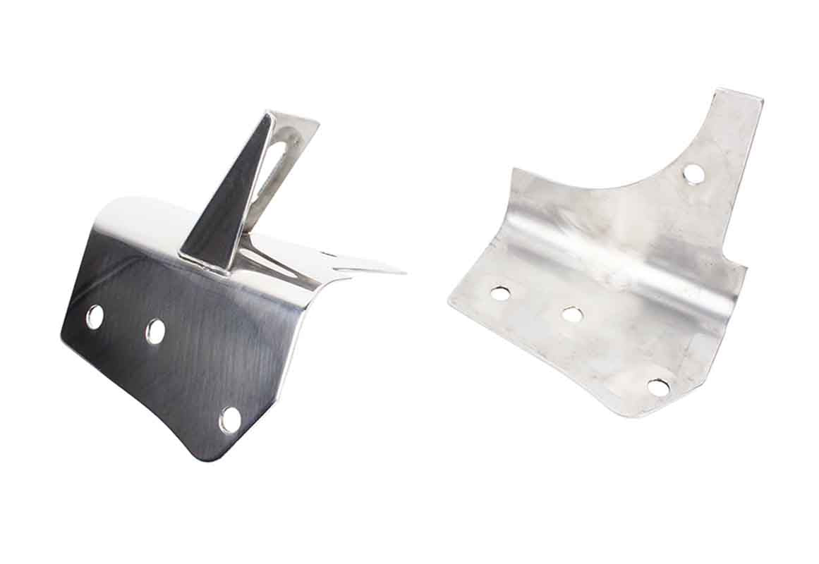 Kentrol 30532 Light Brackets Pair for 1997-2006 Jeep Wrangler TJ LJ - Polished Silver