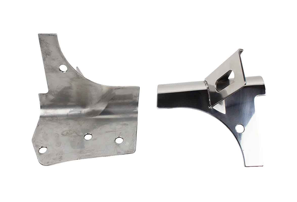 Kentrol 30532 Light Brackets Pair for 1997-2006 Jeep Wrangler TJ LJ - Polished Silver