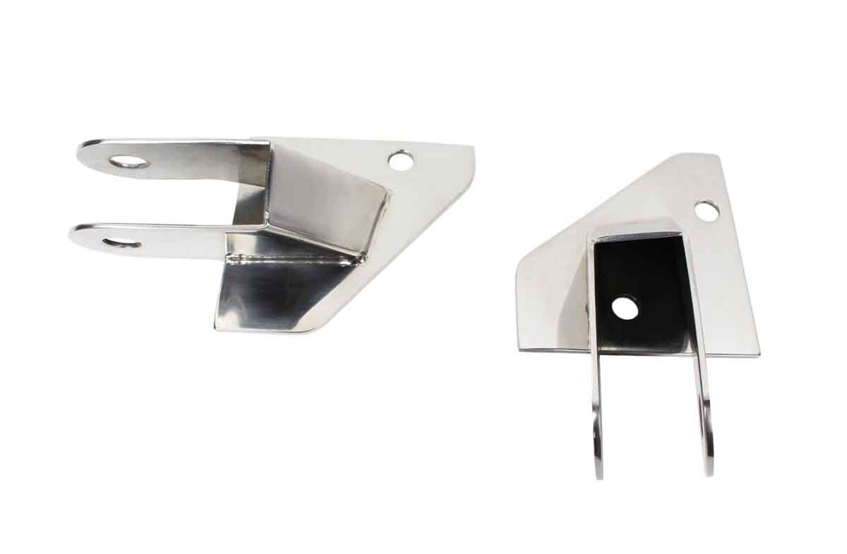 Kentrol 30533 Mirror Relocation Brackets Pair for 1987-1995 Jeep Wrangler YJ - Polished Silver