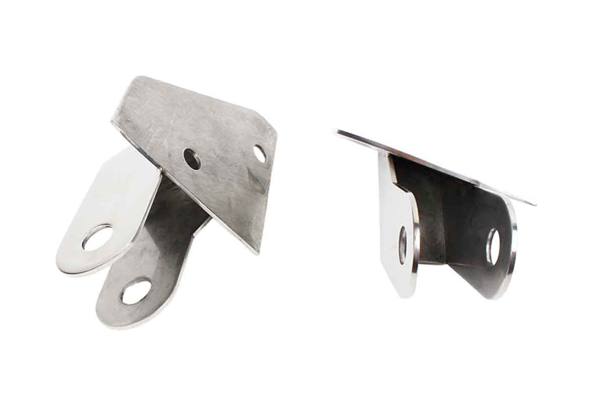 Kentrol 30533 Mirror Relocation Brackets Pair for 1987-1995 Jeep Wrangler YJ - Polished Silver