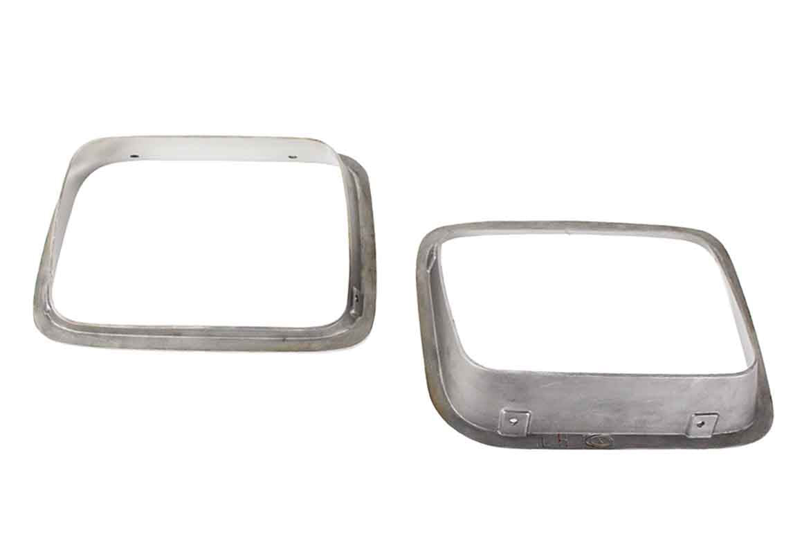 Kentrol 30536 Headlight Bezels Pair for 1987-1995 Jeep Wrangler YJ - Polished Silver