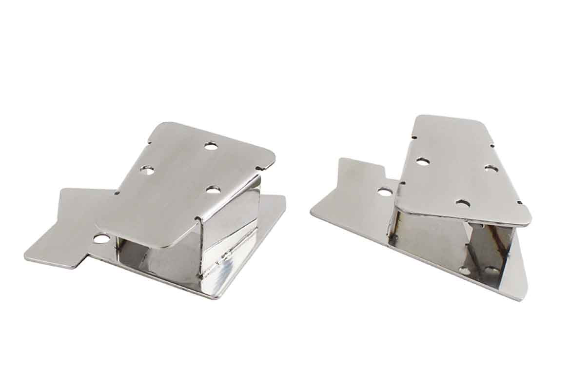 Kentrol 30542 Mirror Relocation Brackets Pair for 1997-2006 Jeep Wrangler TJ LJ - Polished Silver
