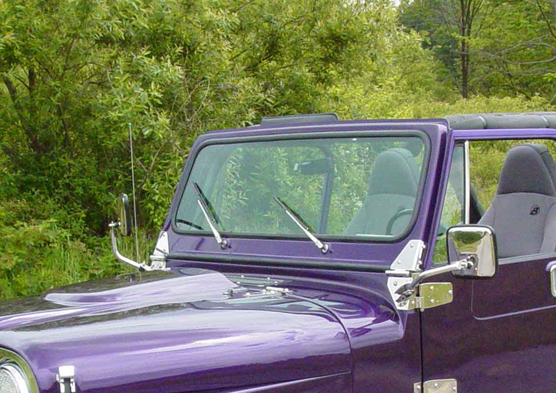 Kentrol 30544 Windshield Wiper Arms Pair for 1968-1986 Jeep CJ5 CJ7 CJ8 - Polished Silver