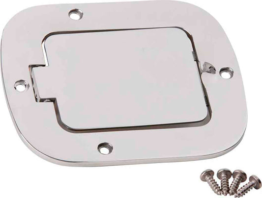 Kentrol 30559 Billet Style Gas Hatch for 1976-1995 Jeep CJ Wrangler YJ - Polished Silver