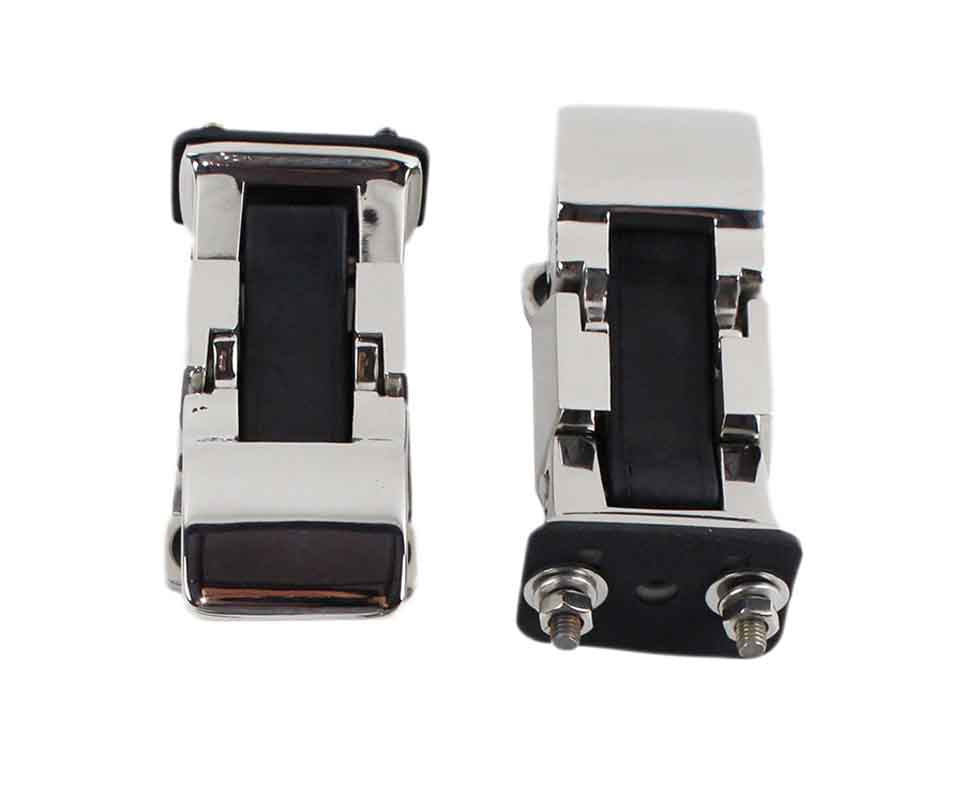 Kentrol 30563 Hood Catch Pair TJ Style for 1955-1995 Jeep CJ Wrangler YJ - Polished Silver