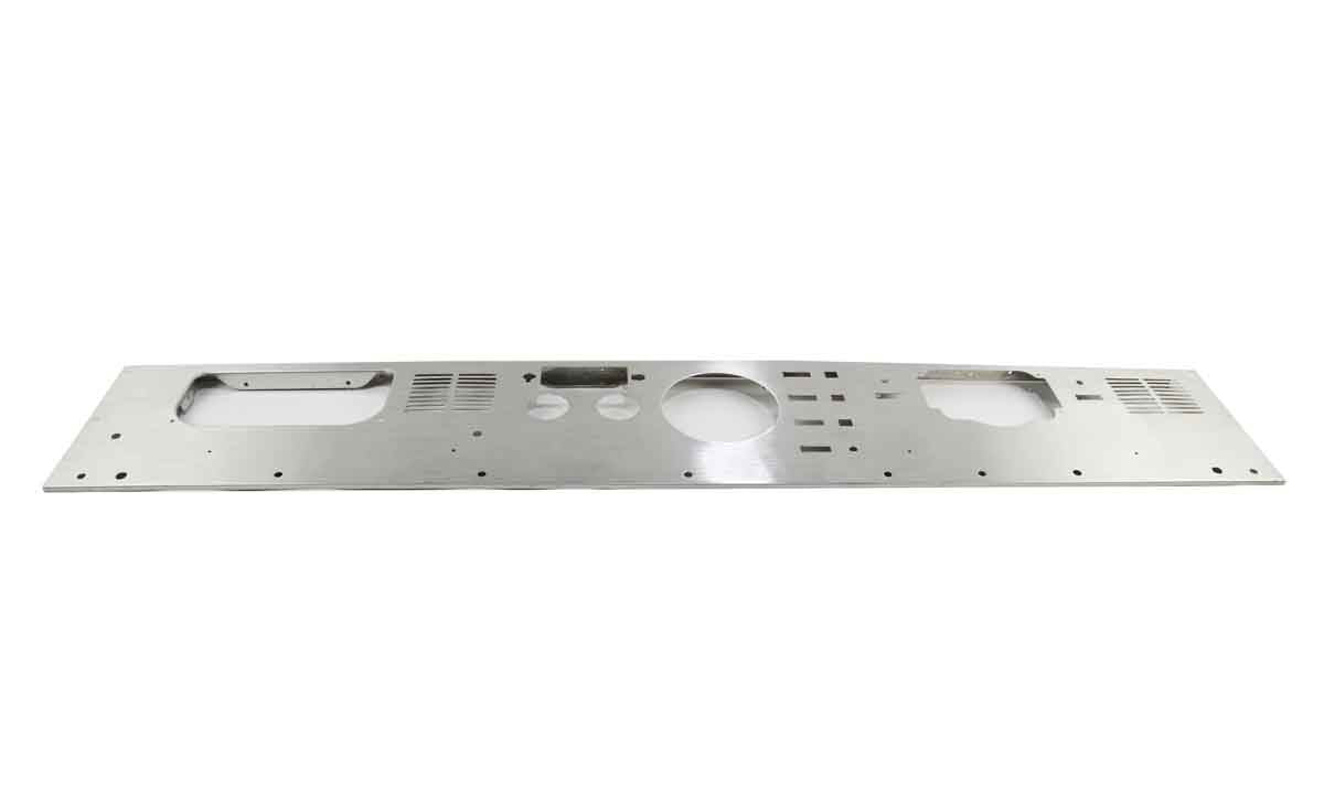 Kentrol 30565 Dash Panel with Radio Opening for 1977-1986 Jeep CJ5 CJ7 CJ8 - Polished Silver