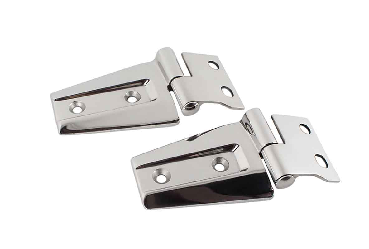 Kentrol 30572 Hood Hinge Pair for 2007-2018 Jeep Wrangler JK - Polished Silver